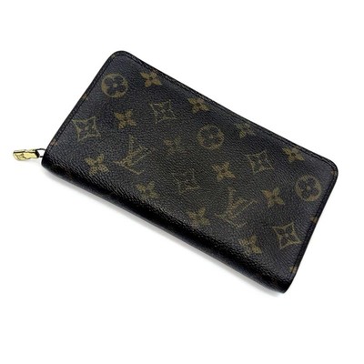 LOUIS VUITTON Monogram Zip Wallet Clutch Fits Phone Zippy Authentic  Brown