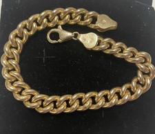 9ct Gold Hallmarked Pre-loved Curb Bracelet. Approx 15g 8inches