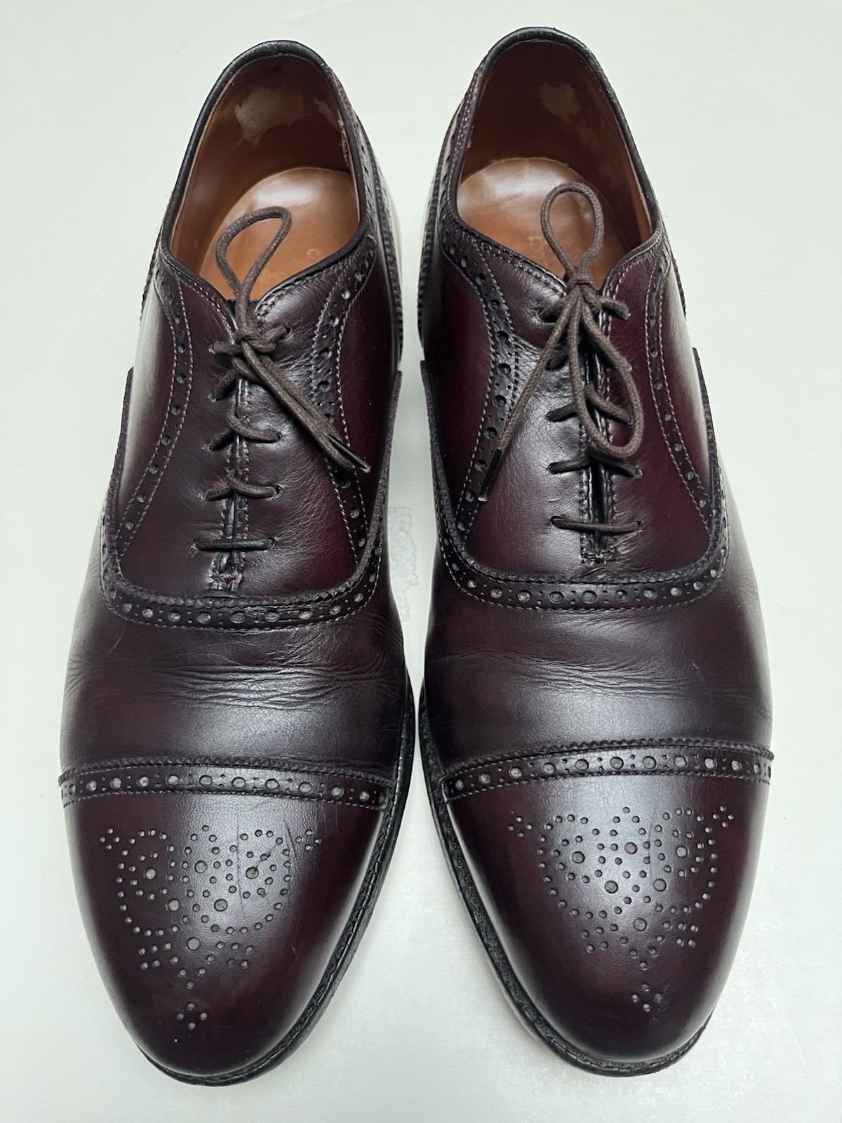 Alden 908 Burgundy Calfskin Medallion Tip Bal