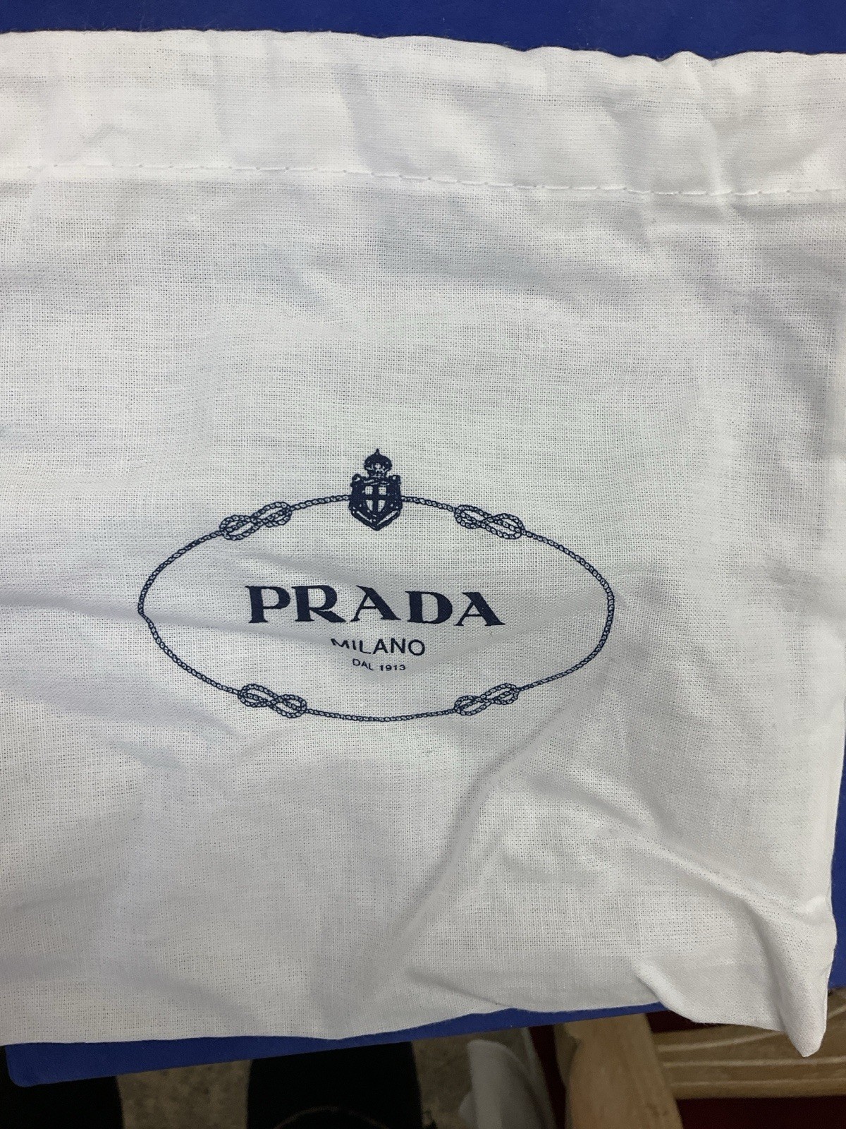 Authentic Prada White Small Drawstring Pouch Bag … - image 2