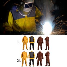 Schweißerjacke aus Leder mit Hosenanzug für Herren, Werkstattbedarf,