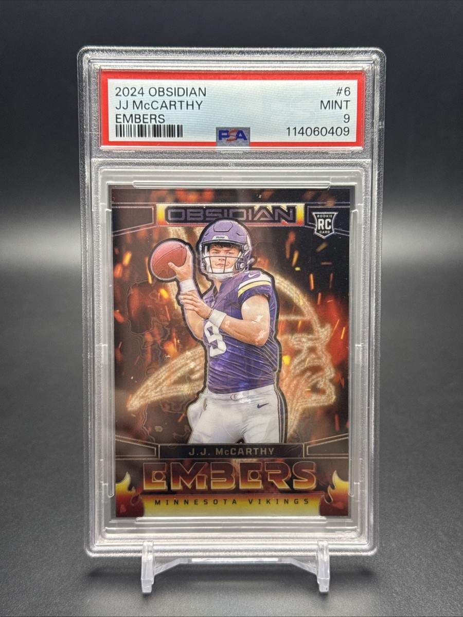 JJ MCCARTHY 2024 Obsidian Embers #6 RC PSA 9 Vikings QB Low Pop | eBay