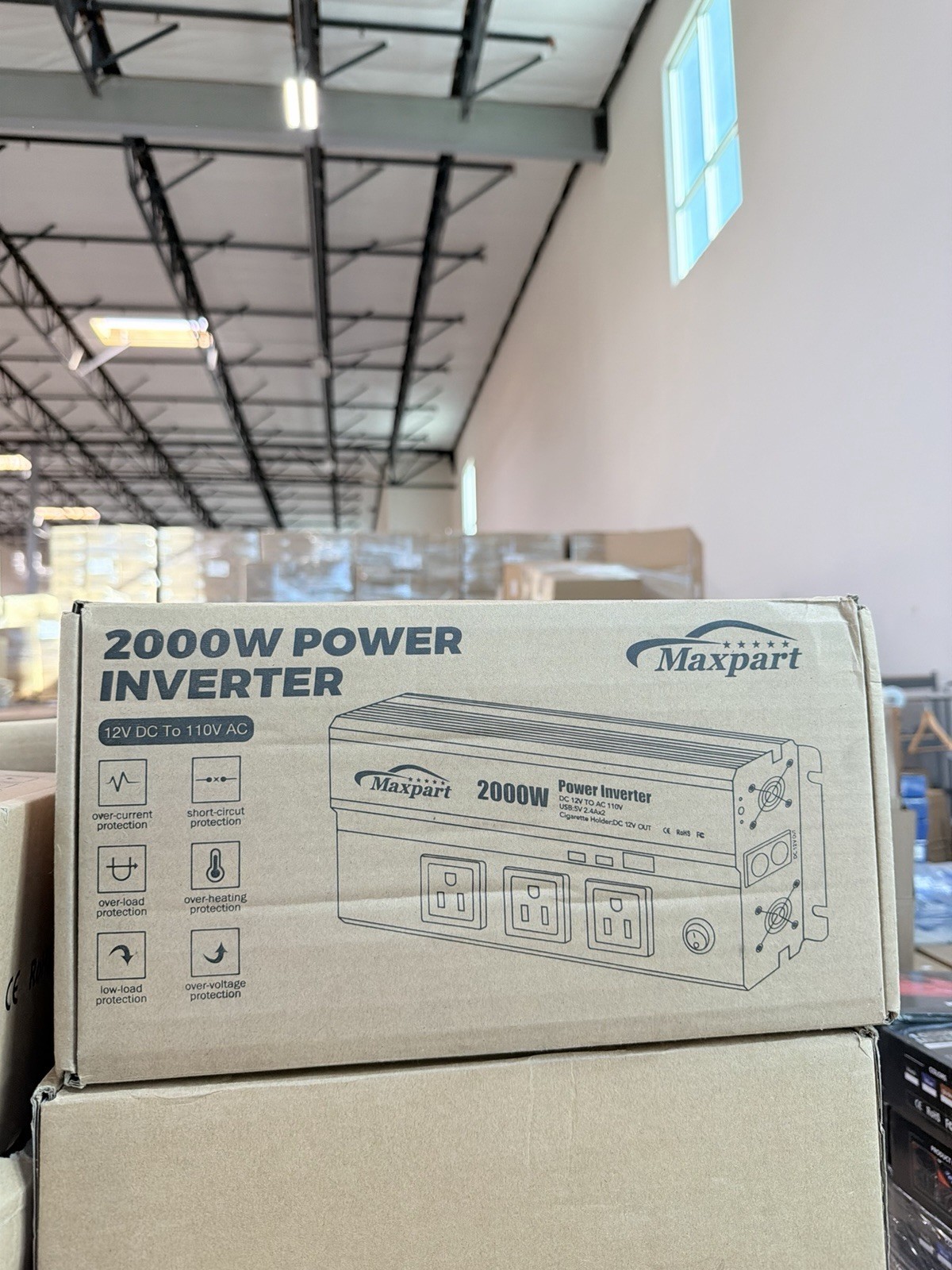 2000W Power Inverter, 12V DC to 110V/120V AC Converter, Car & Truck Use