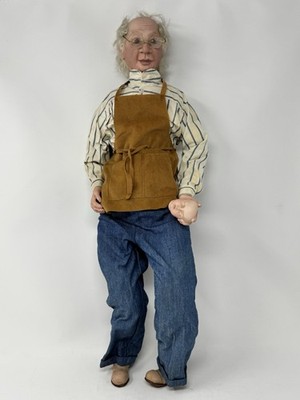 Vintage Porcelain Doll Maker Old Man Handmade Talbot Johnston 1991 Bell Ceramics