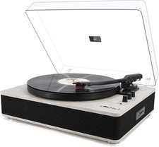 LP No.1 Vintage Record Player with Built-in Speakers Bluetooth LPSC-026 Marble
