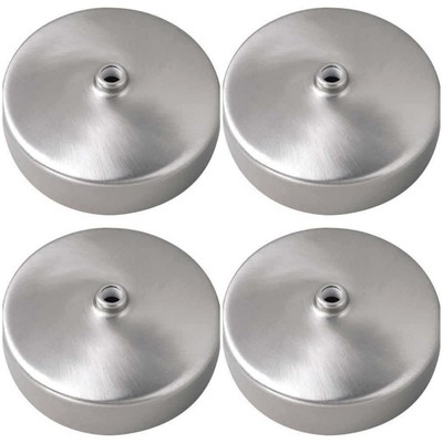 4 X British General 661st Brushed Chrome Effect Ceiling Roses