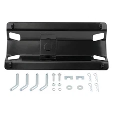 Towing Gooseneck Trailer Hitch Ball Plate Kit for Standard 5th Wheel Rails Black