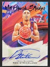 2020 Panini Court Kings Brush Strokes Sapphire /25 Rod Strickland #BR-ROD Auto