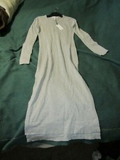 NWT Long Heather Grey BCBGeneration Sweater Dress Size S Side 16" Slits Hi Lo