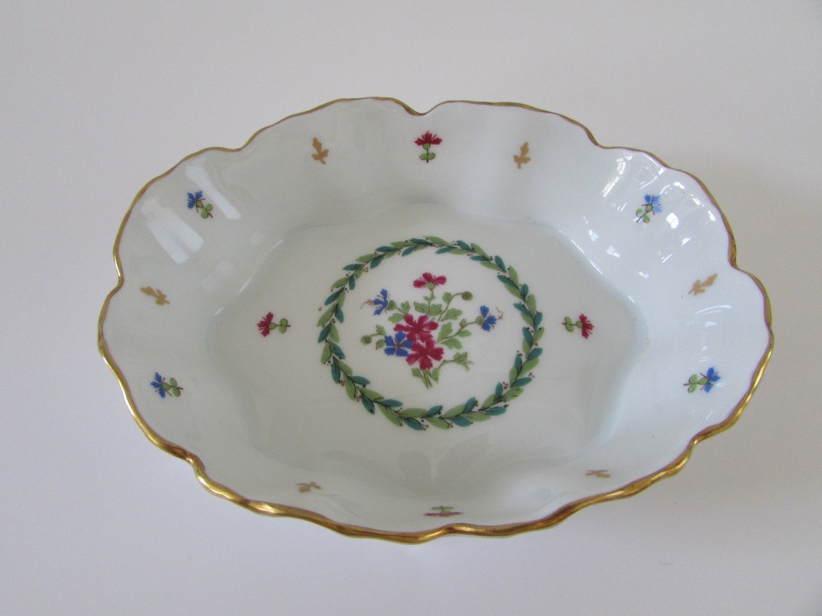 Haviland Limoges France Vieux Paris Vert Green Bon Bon Candy Dish