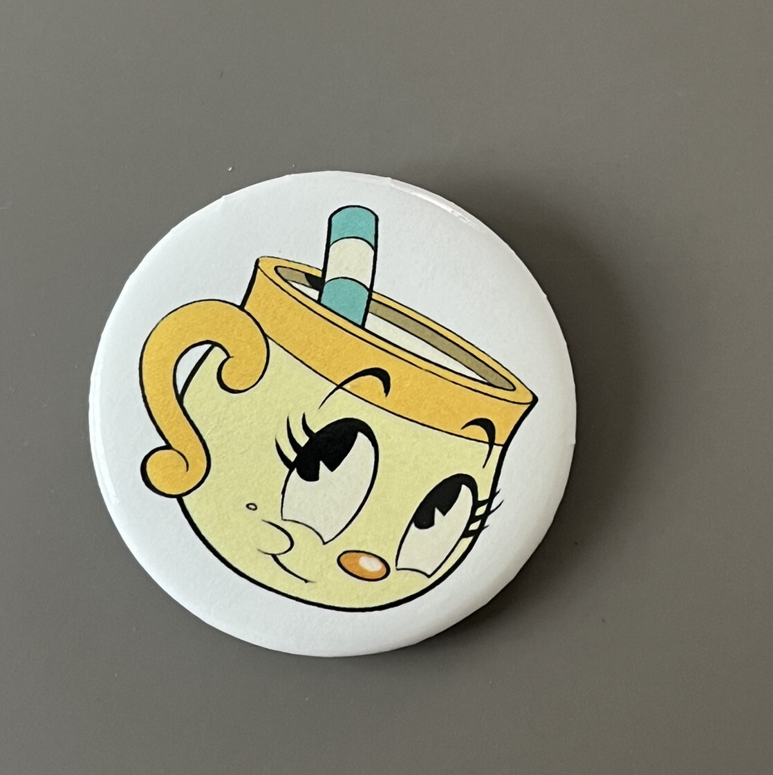 The Cuphead Show Promo Postcard Sticker Button Netflix Animation Video Game