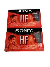 2 X Sony HF 90 90 min Normal Bias High Fidelity Blank Audio Cassette Tapes New