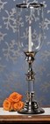 SOUTHAMPTON HURRICANE CANDLE HOLDER - SILVER FINISH WITH LUCITE INSERT - SALE