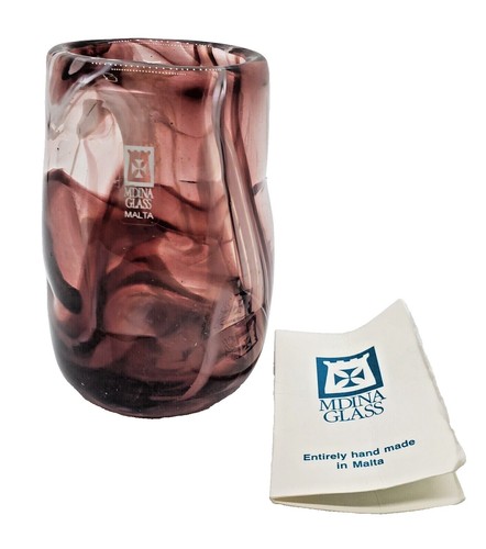 Christian Tortu Diabolo Glass Vase from France - Purple / Signed