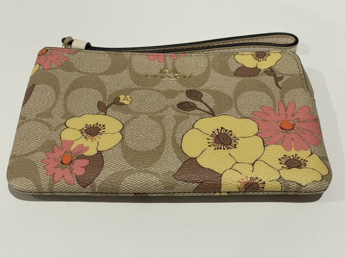 ショルダーバッグ・ポシェット COACH Corner Zip Wristlet In Signature Canvas CP436 COACH® Outlet | Corner Zip Wristlet In Signature Canvas