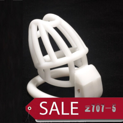  Resin Male Chastity Device White Cage Male Short Lock Belt Abstinence Device
