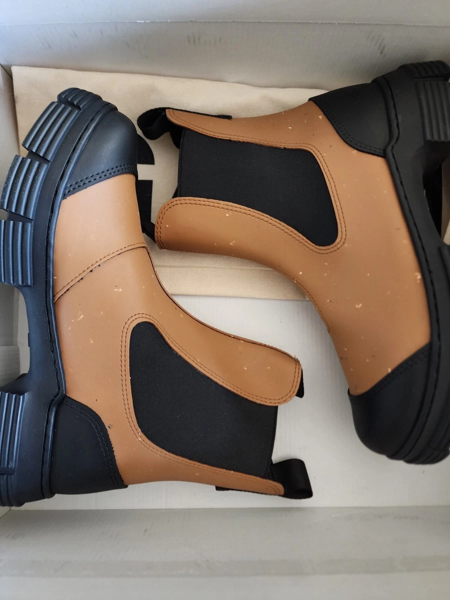 GANNI Recycled Rubber City Boot Chipmunk Size 37