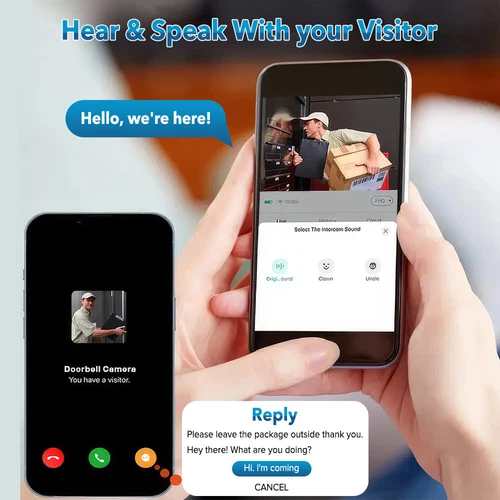 Smart WiFi Wireless Video Doorbell Phone Security Camera Door Bell Ring Intercom - Picture 2 of 19