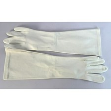 Vtg Dutchess White 14" Pull-On Nylon Gloves Washable NY Glove Co USA Prom Formal