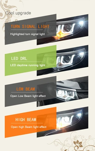 For Ford Edge 2011-2014 HID Headlight Assembly LED DRL yellow Turn Signal - Picture 8 of 13