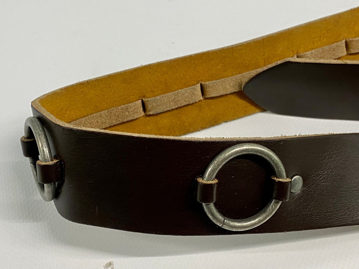 Vintage “Still Vintage” Leather Belt with Gorgeous Buckle Vintage Genuine Full Grain African Kudu Leather Belt - Size  main image 3