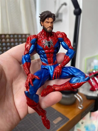 Figura de acción pintada 1/12 Ultimate Spider-Man Peter Head Sculpt Fit 6"" ML - Imagen 5 de 7