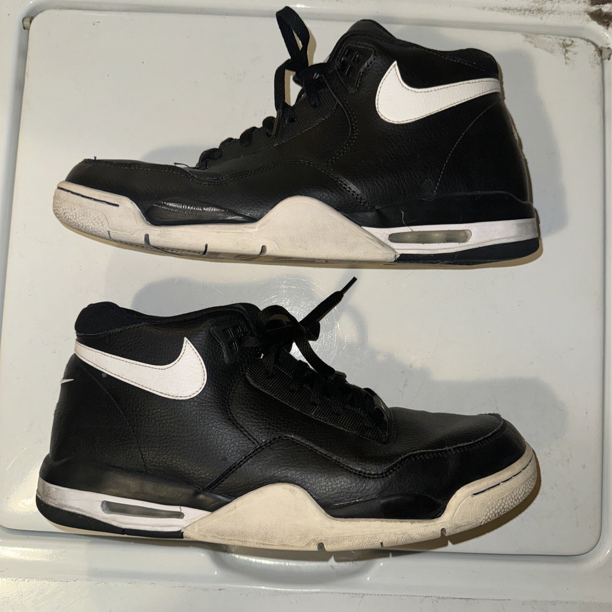 Size 14 - Nike Flight Legacy Black White for sale online | eBay