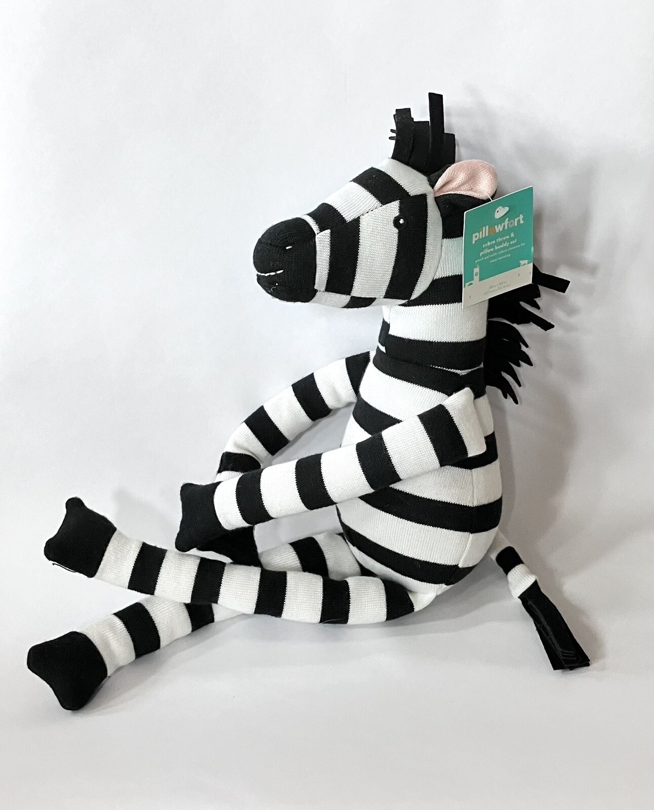 Pillowfort Zebra Plush Black White Pillow Stuffed Animal Throw Pillow Decor Toy eBay