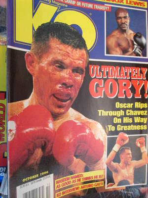 KO Magazine October 1996 Lennox Lewis Poster/Naseem Hamed/Arturo Gatti/Evander H