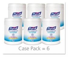 Purell Hand Sanitizing Wipes, Fresh Citrus Scent, 270 Wipes/Can, Pack of 6 Cans