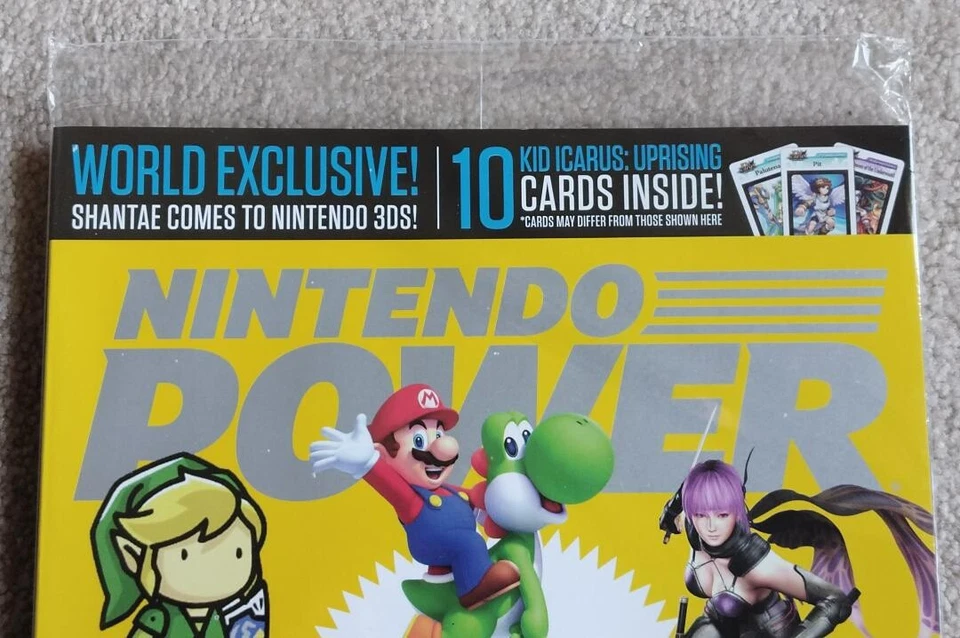 Nintendo Power Magazine 2012 Sealed 284 NewsStand Shantae, Kid Icarus Cards RARE - Image 2 of 4