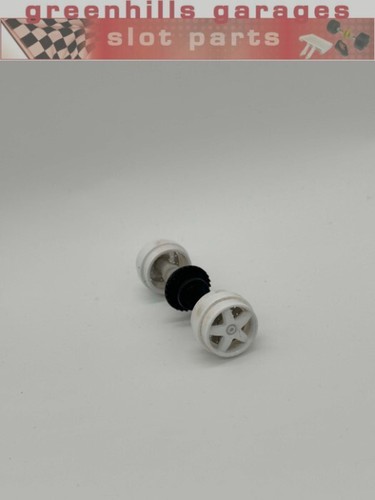 Greenhills Scalextric TVR T400R weiß Hinterachse & Räder - gebraucht - P10196