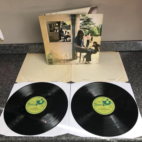DOUBLE VINYL LP PINK FLOYD ALBUM UMMAGUMMA SHDW 1/2 UK EARLY PRESS 1969 EX/NM-