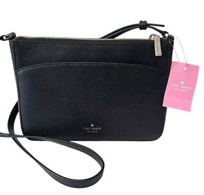 Kate Spade Adel Black Leather Crossbody Handbag Purse New