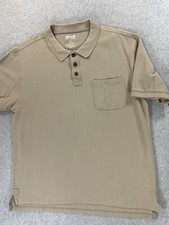 Duluth Trading Co Cotton Short Sleeve Polo Shirt Men's XL Tan