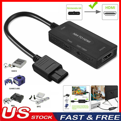 For Nintendo Gamecube Super NES SNES NGC N64 To HDMI Converter