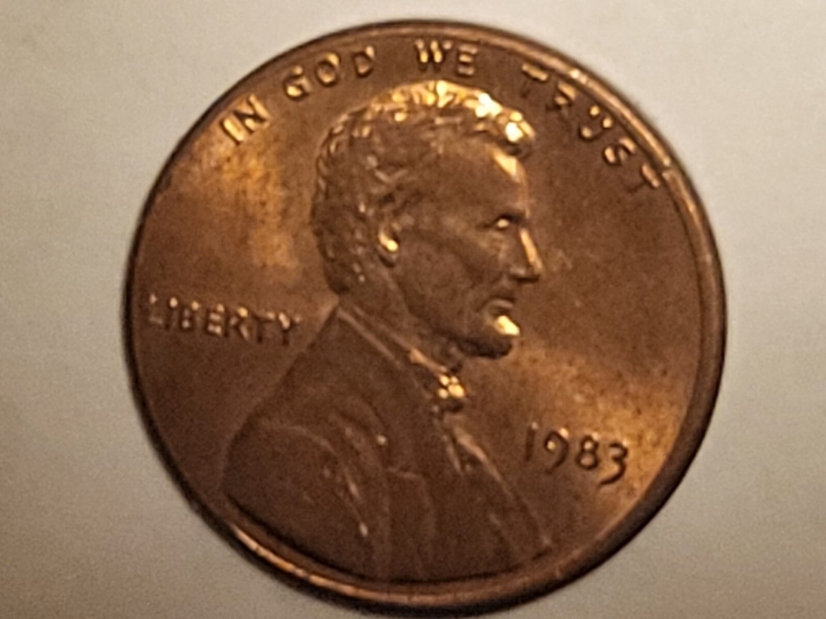1983 lincoln penny no mint mark very rare with off center Obverse