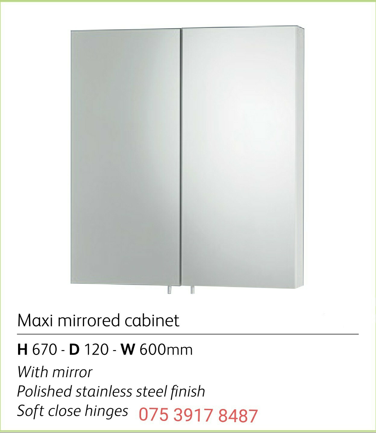 bathstore Maxi STAINLESS STEEL MIRROR WALL RRP £210 eBay