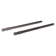 2-teiliges PZ2 Pozi extra langes 150 mm Schraubendreher-Bit-Set mit 1/4 Sechs...