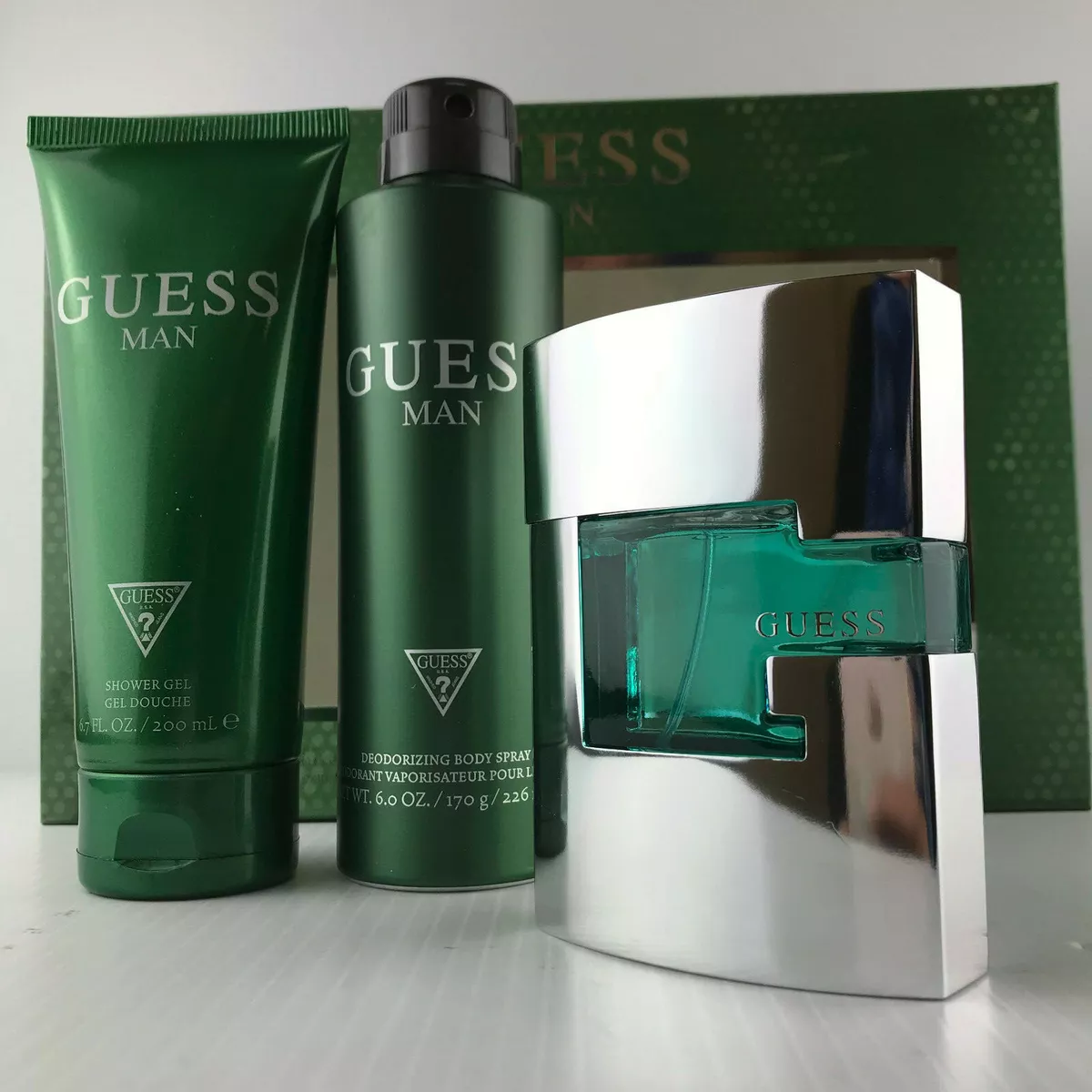 Guess cologne green bottle top