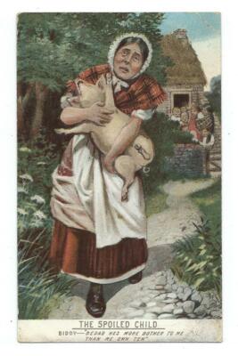 Irland Das verwöhnte Kind W Lawrence Dublin Comic Postkarte um 1905