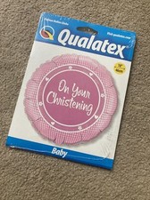 SIX Christening Balloons 18  - Christening Party Celebration Party Decorations