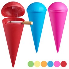 3 x Strandaschenbecher Champ mit Deckel Taschen Aschenbecher Mini Deko Eis