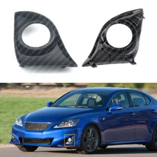 Pair Front Fog Light Lamp Cover Bezel Black For 2011-2013 Lexus IS250 IS350