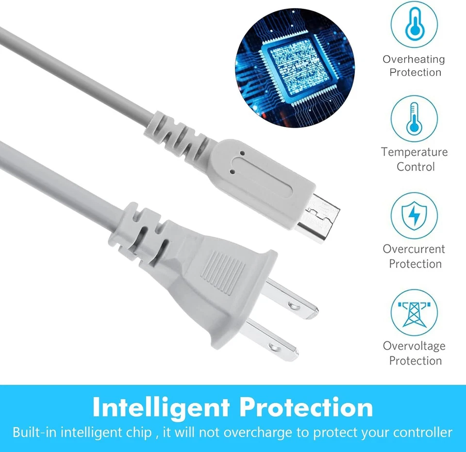 AC Power Supply Charging Adapter Cable Charger For Nintendo Wii U GamePad Lot - Image 4 of 4