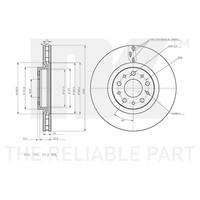 2X Bremsscheiben Vorne Ø281 Mm BelüFtet Beschichtet FüR Fiat Tipo SchräGheck