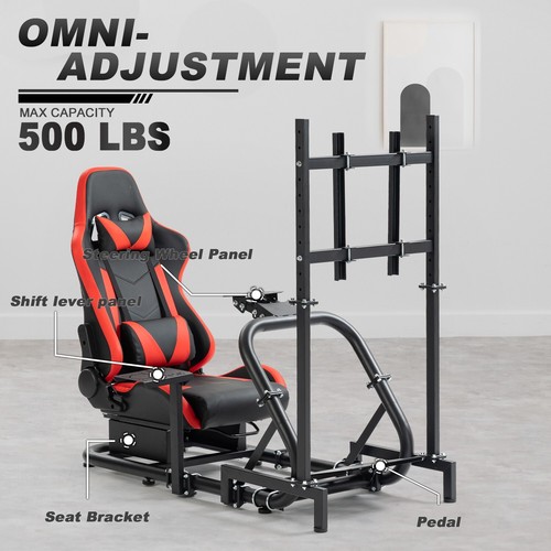 Hottoby Racing Sim Cockpit Or Seat Or MonitorStand Fit Logitech G29 Thrustmaster - Picture 38 of 48