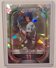 Bobby Witt Jr. 2021 Bowman Chrome Scouts Top 100 Atomic Refractor 121/150 BTP-11