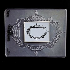 FANCY OVAL FRAME Sizzix Embossing Folder 5 " 4 " Tim Holtz um701