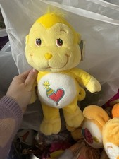 VTG Care Bear Cousins Yellow Playful Heart Monkey Plush 10" Stuffed Plush NWT